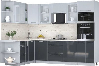 

Кухонный гарнитур, Мила Пластик 1.88x2.8 LV