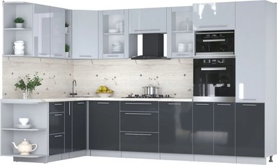 

Кухонный гарнитур, Мила Пластик 1.88x3.2 LV