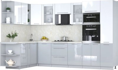 

Кухонный гарнитур, Мила Пластик 1.88x3.2 LV