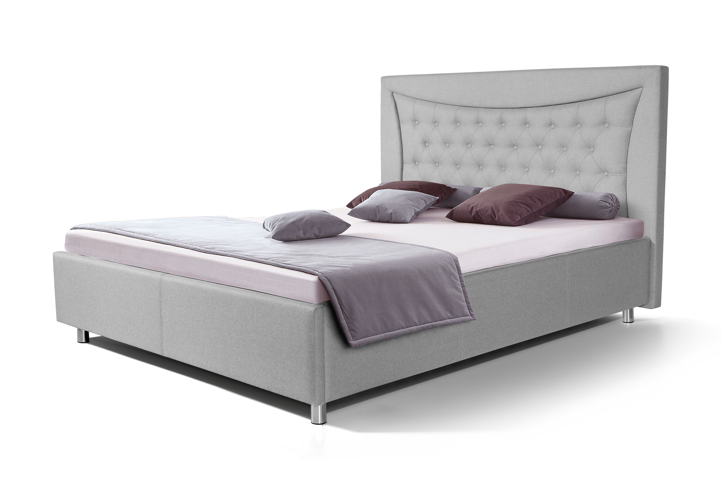 Двуспальная кровать ФорестДекоГрупп Марта 1 160x200 с ПМ (Veluta Lux 51)