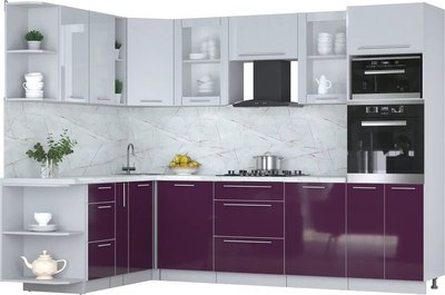 

Кухонный гарнитур, Мила Пластик 1.88x2.8 LV