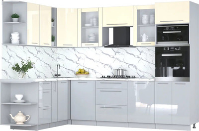 

Кухонный гарнитур, Мила Пластик 1.88x2.8 LV