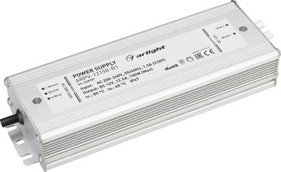 

Адаптер для светодиодной ленты, ARPV-12150-B1 12V 12.5A 150W / 028787
