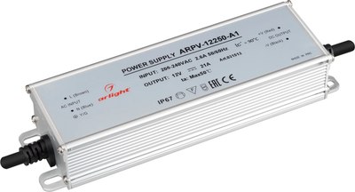 

Адаптер для светодиодной ленты, ARPV-12250-A1 12V 21A 252W / 031513