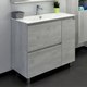 Тумба с умывальником Comforty Верона-90 Quadro 90 (дуб белый) - 