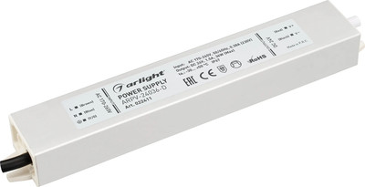 

Адаптер для светодиодной ленты, ARPV-24036-D 24V 1.5A 36W / 022411