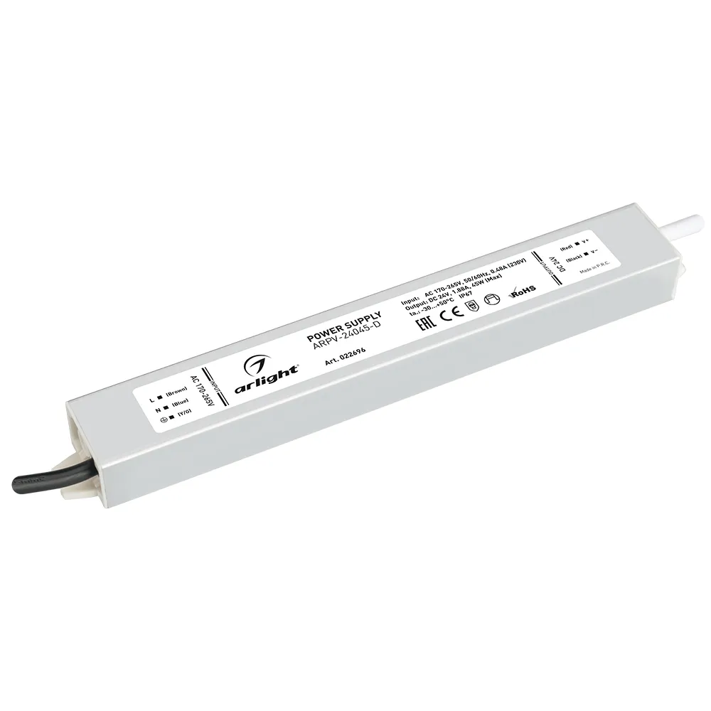 Адаптер для светодиодной ленты Arlight ARPV-24045-D 24V 1.9A 45W / 022696 — фото 1