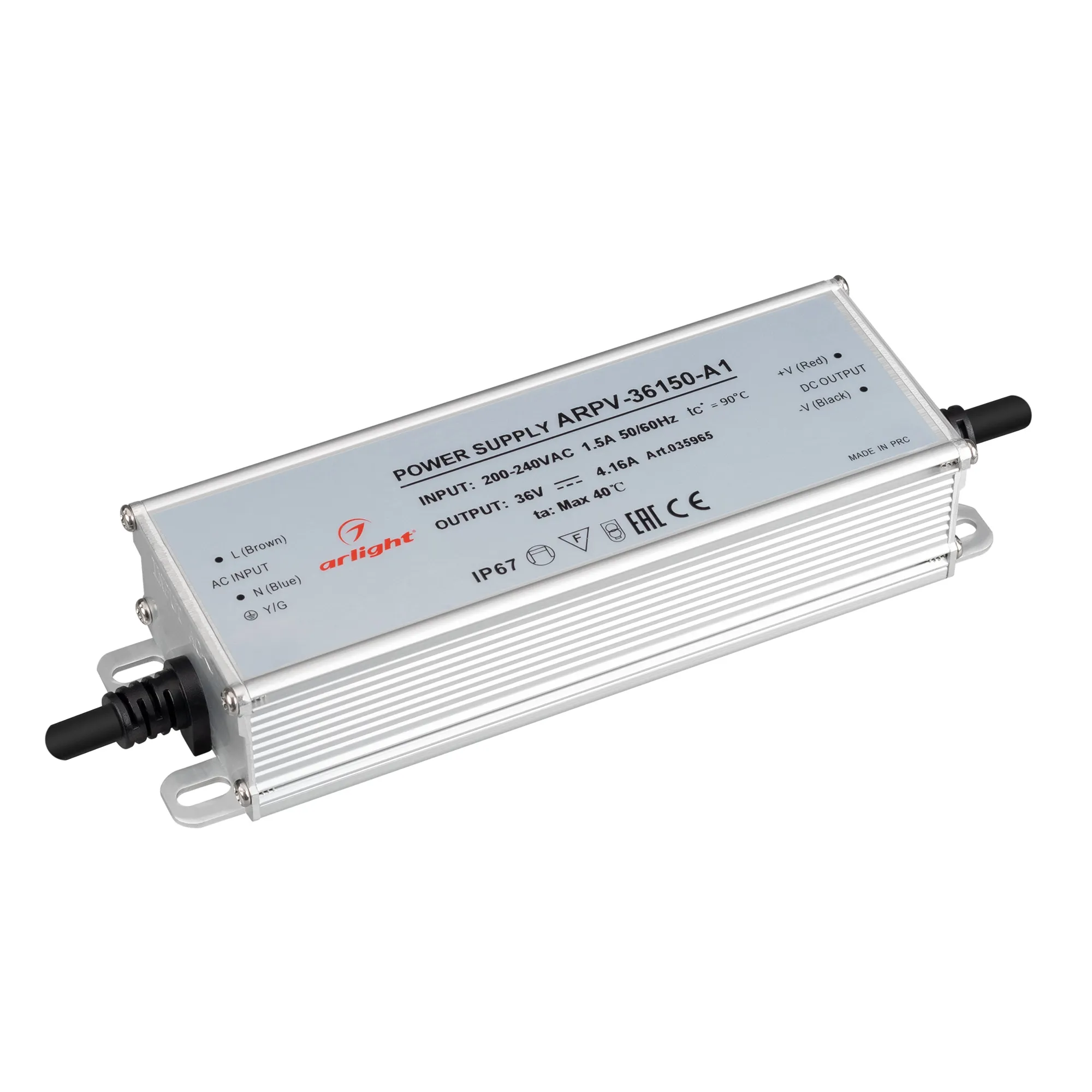Адаптер для светодиодной ленты Arlight ARPV-36150-A1 36V 4.16A 150W / 035965 — фото 1