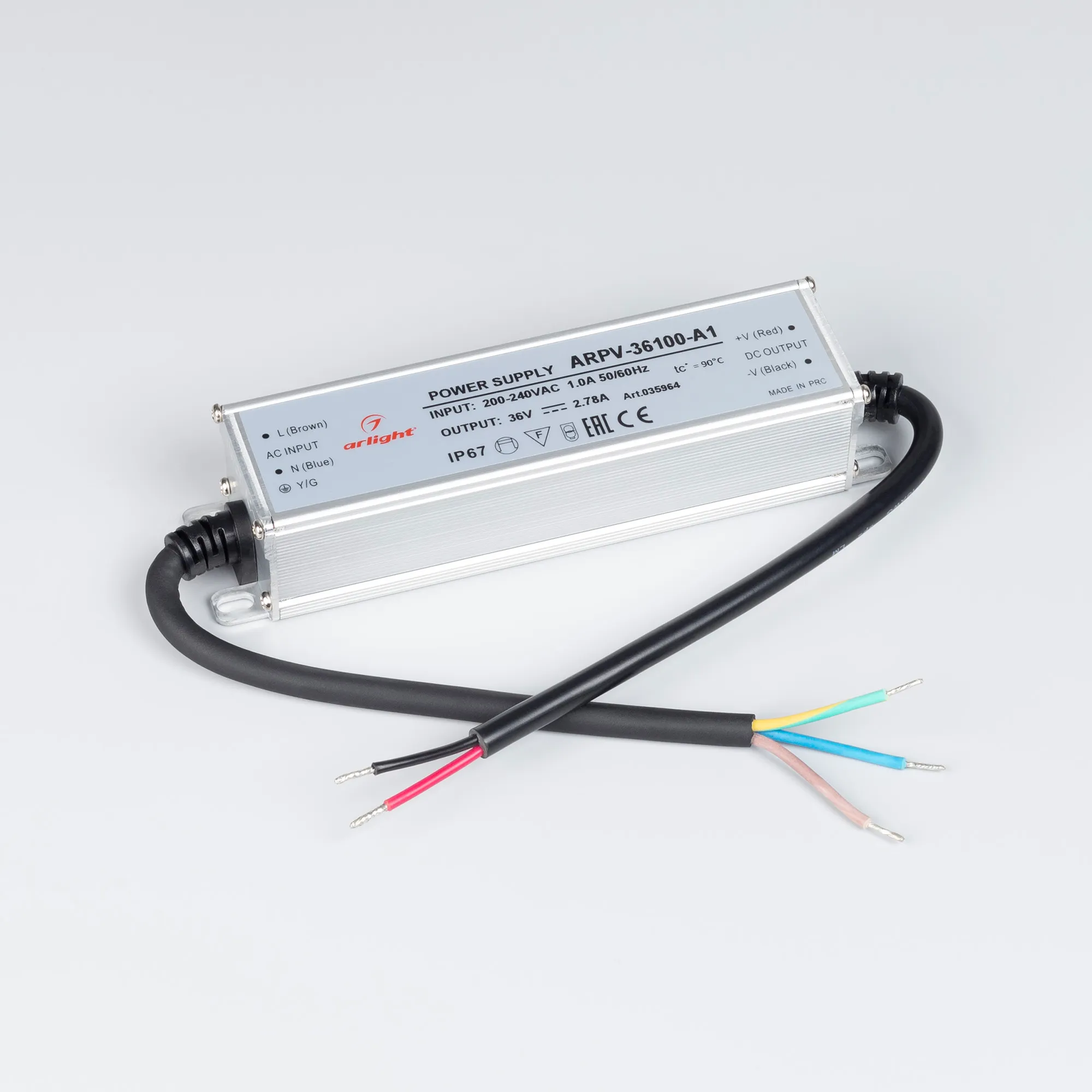 Адаптер для светодиодной ленты Arlight ARPV-36100-A1 36V 2.78A 100W / 035964 — фото 1
