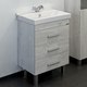 Тумба с умывальником Comforty Никосия-60Н Fest 60 (дуб белый) - 