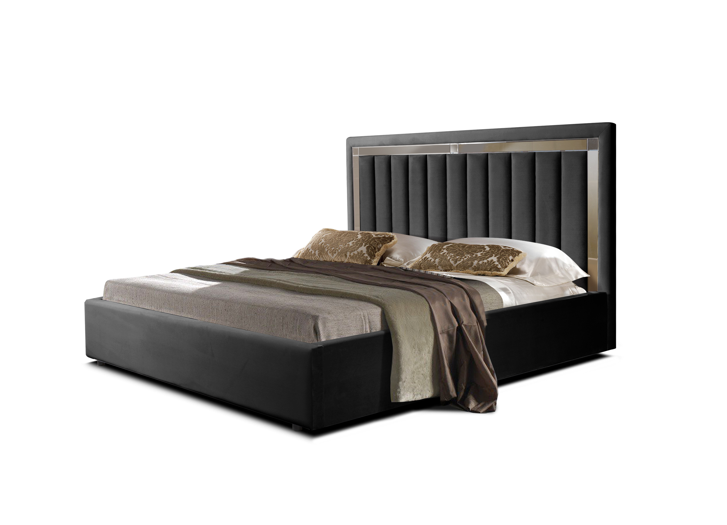 Двуспальная кровать ФорестДекоГрупп Софи 1 180x200 без ПМ (Veluta Lux 34)