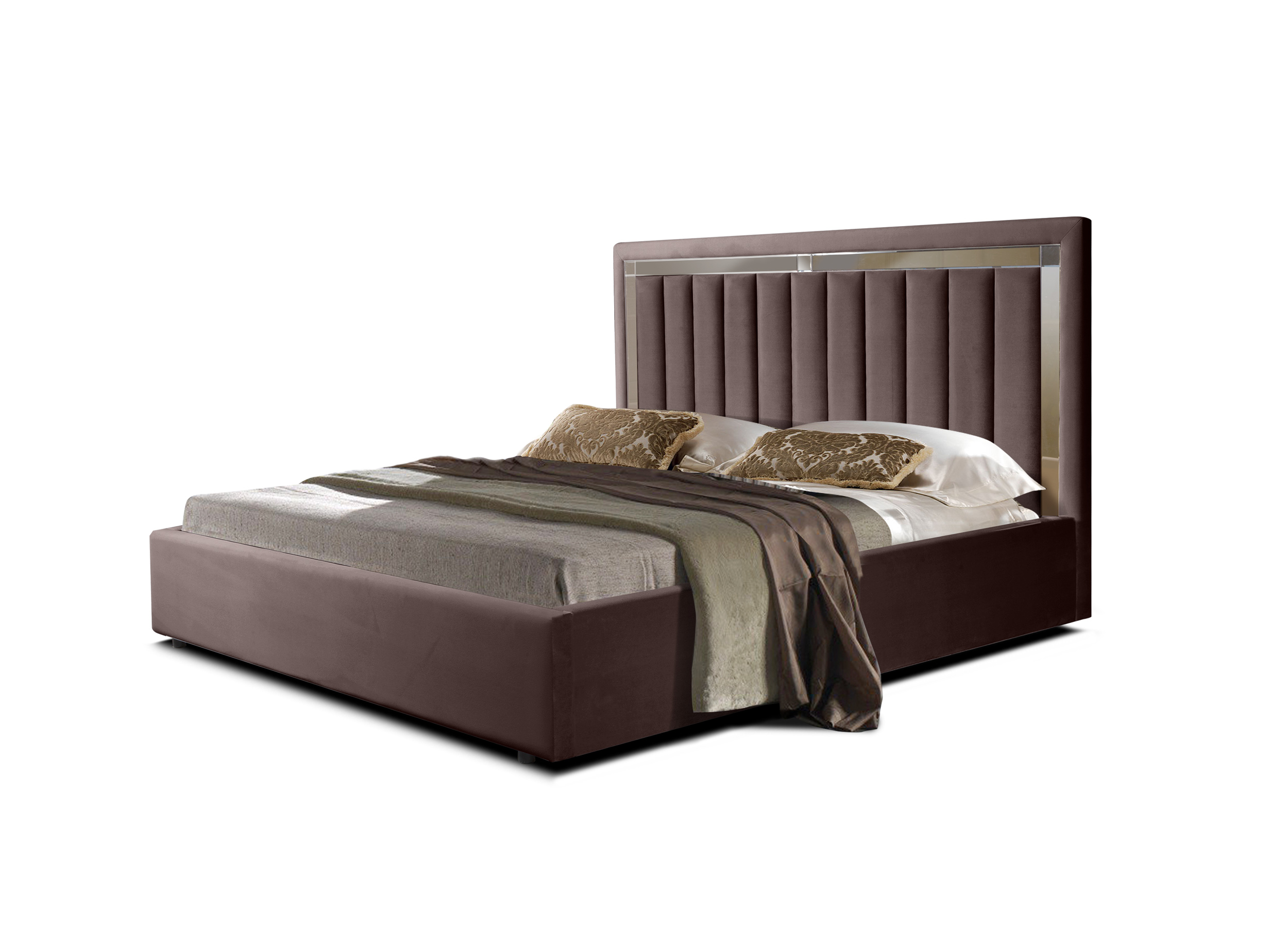 Двуспальная кровать ФорестДекоГрупп Софи 1 180x200 без ПМ (Veluta Lux 36)