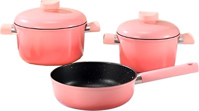 Набор кухонной посуды FeisiLang FL-M005 (розовый) - 