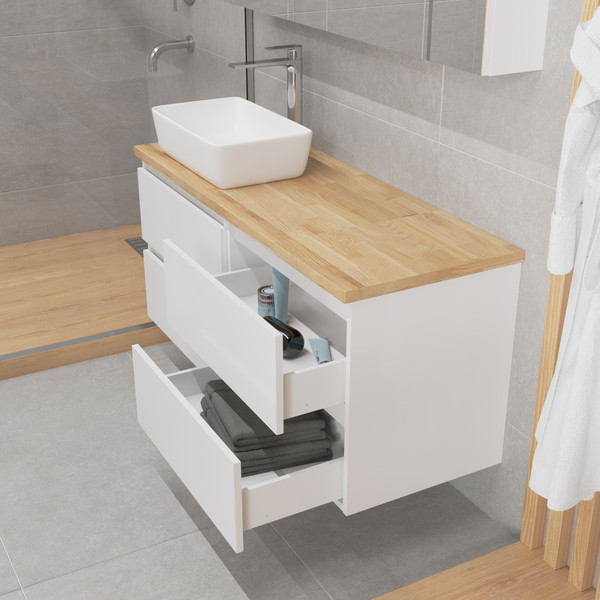 Комод для ванной Lauter Mia 60 со столешницей Melisa