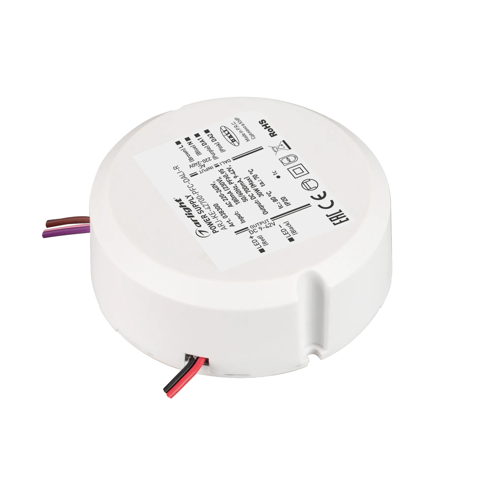 Блок питания для светильника Arlight ARJ-KE-42700-PFC-DALI-R 30W 9-42V 0.7A / 038300