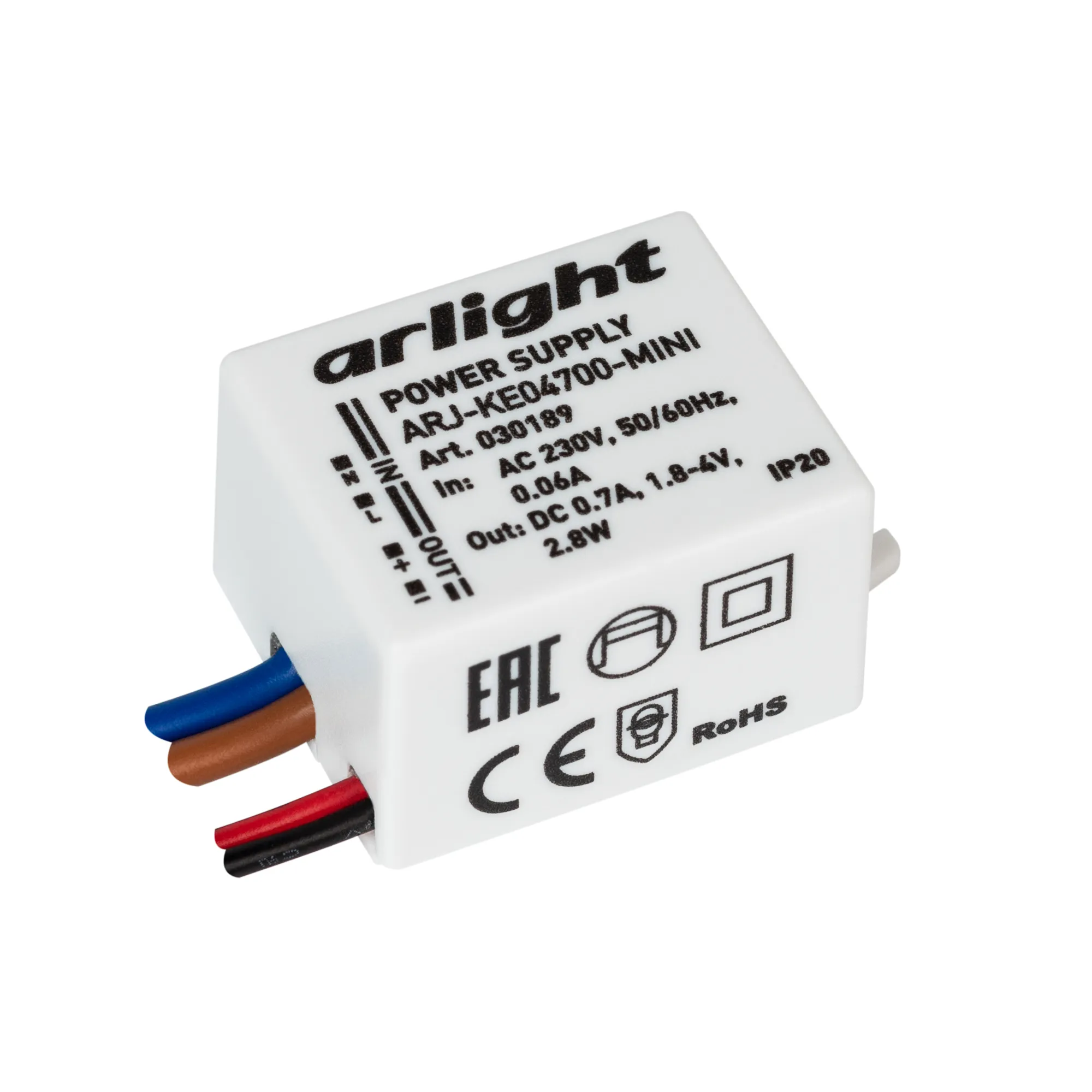 Блок питания для светильника Arlight ARJ-KE04700-MINI 2.8W 700mA / 030189