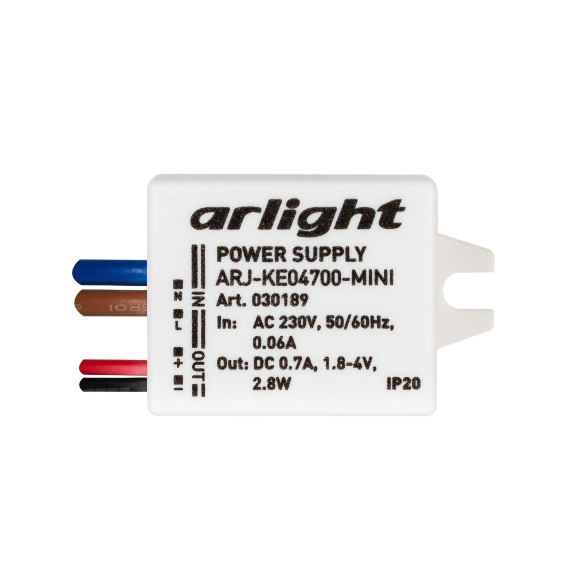 Блок питания для светильника Arlight ARJ-KE04700-MINI 2.8W 700mA / 030189 — фото 2