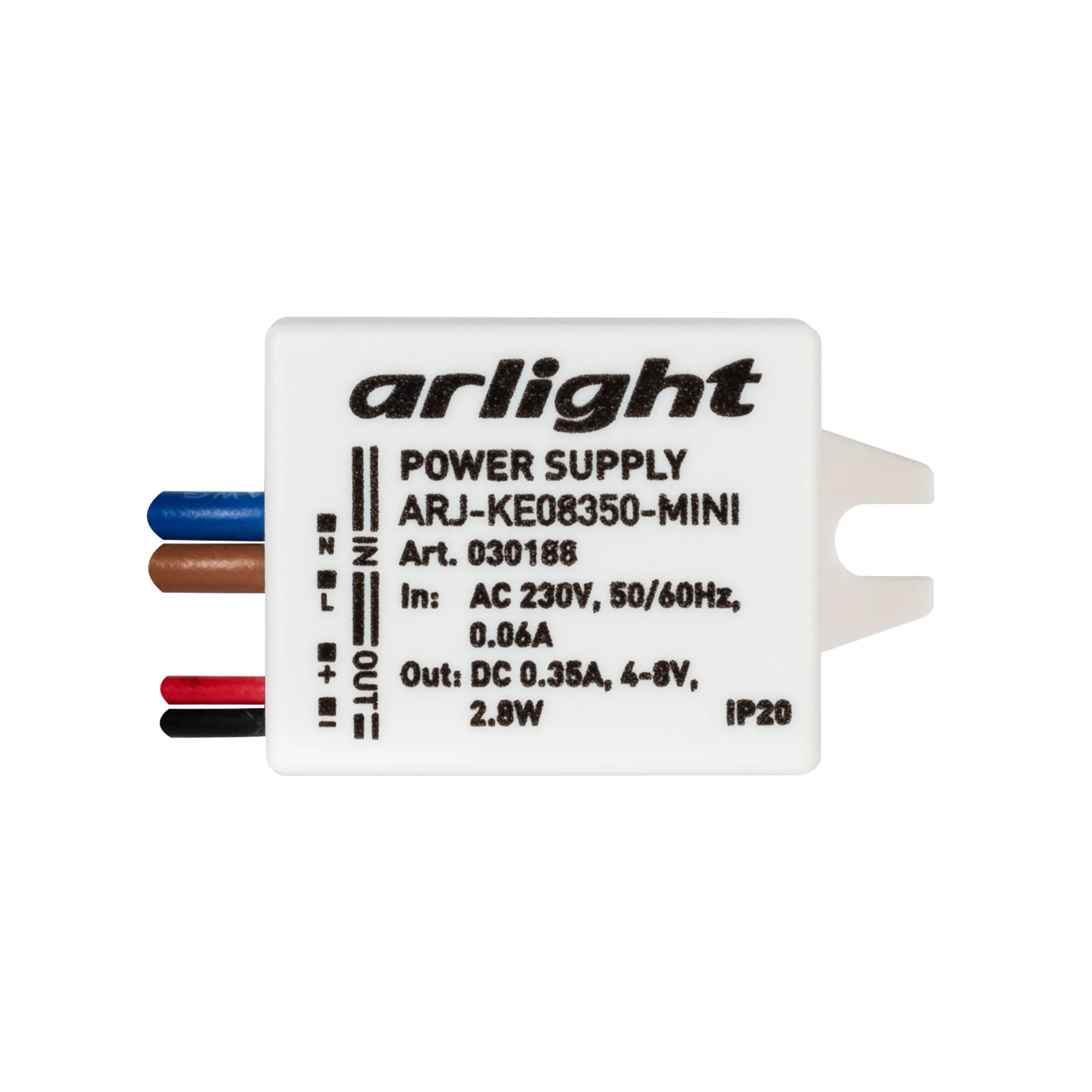 Блок питания для светильника Arlight ARJ-KE08350-MINI 2.8W 350mA / 030188 — фото 2