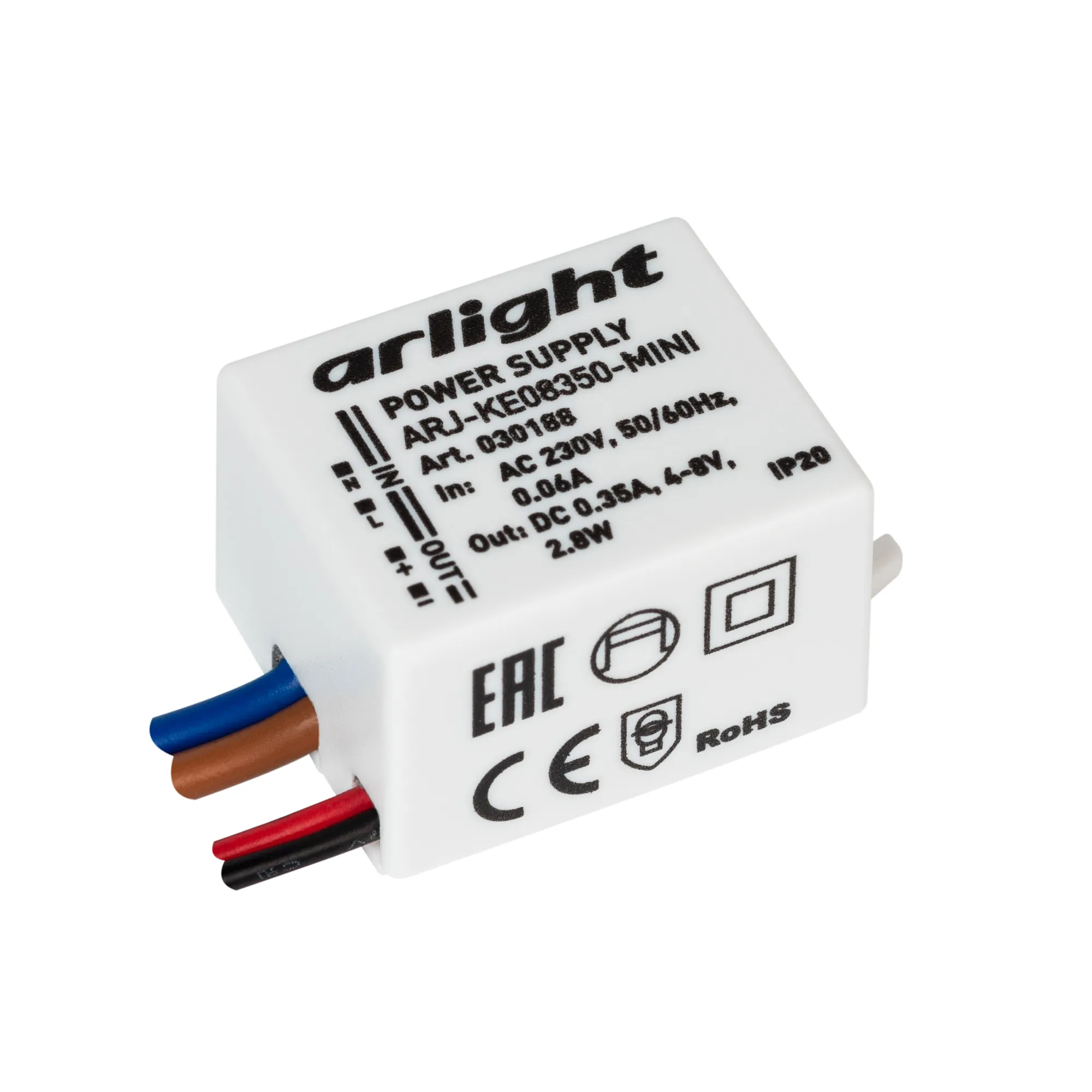 Блок питания для светильника Arlight ARJ-KE08350-MINI 2.8W 350mA / 030188