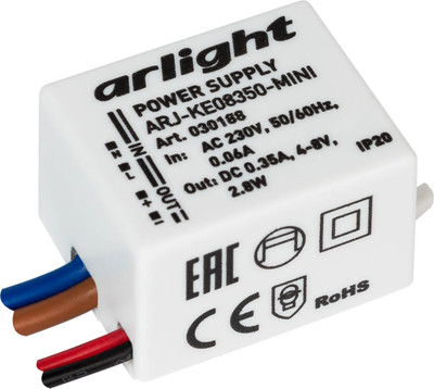 Блок питания для светильника Arlight ARJ-KE08350-MINI 2.8W 350mA / 030188 -