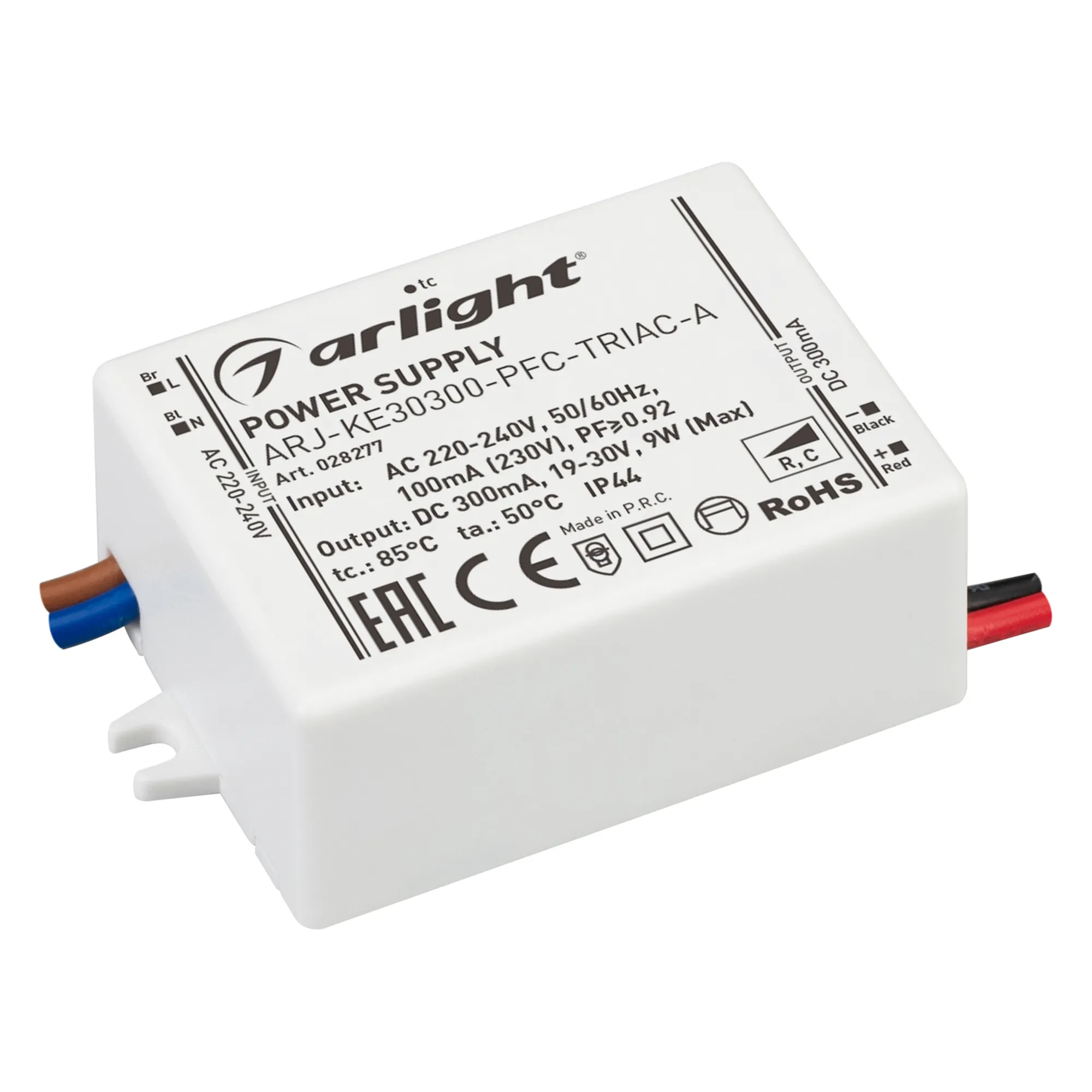 Блок питания для светильника Arlight ARJ-KE30300-PFC-TRIAC-A 9W 300mA / 028277