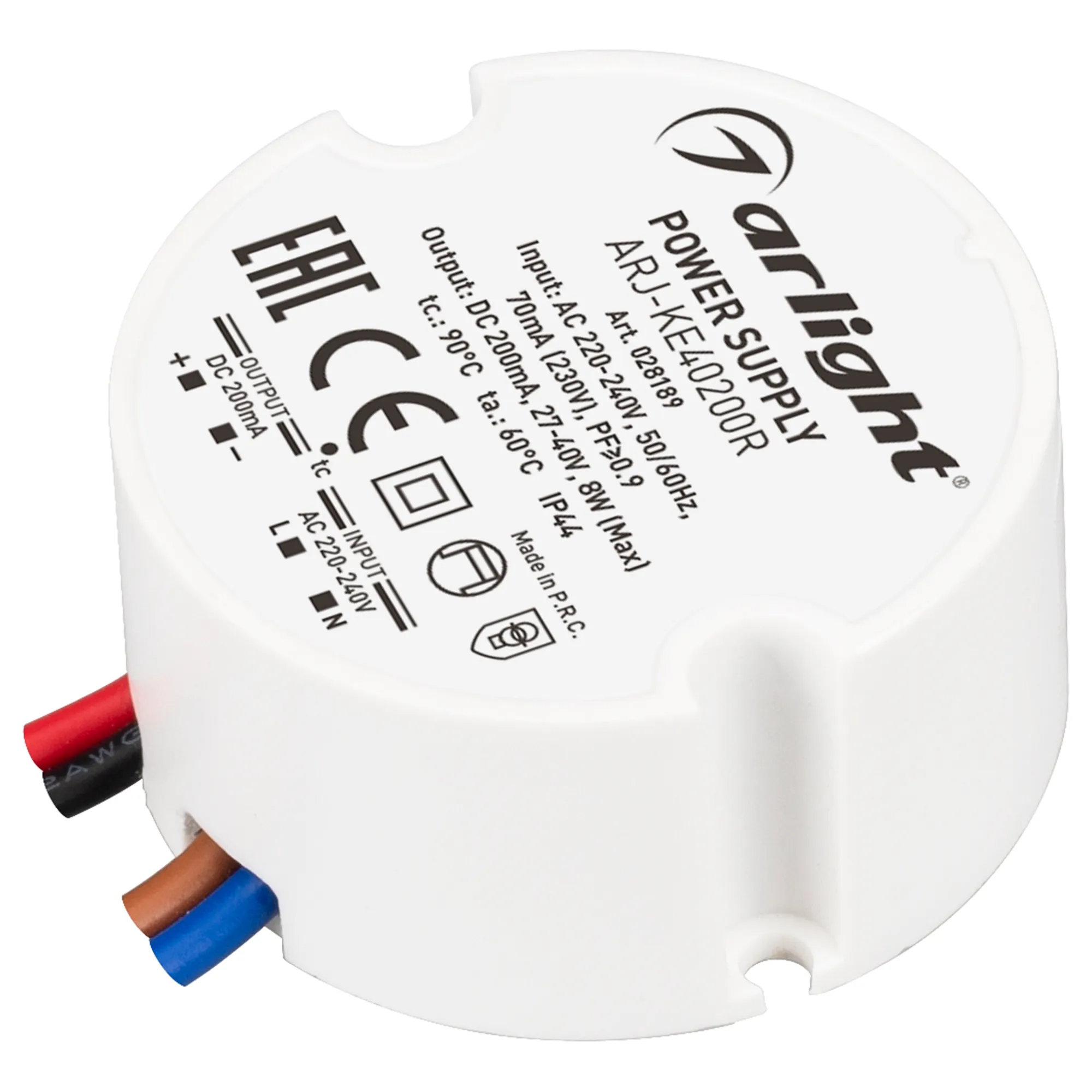 Блок питания для светильника Arlight ARJ-KE40200R 8W 200mA PFC / 028189