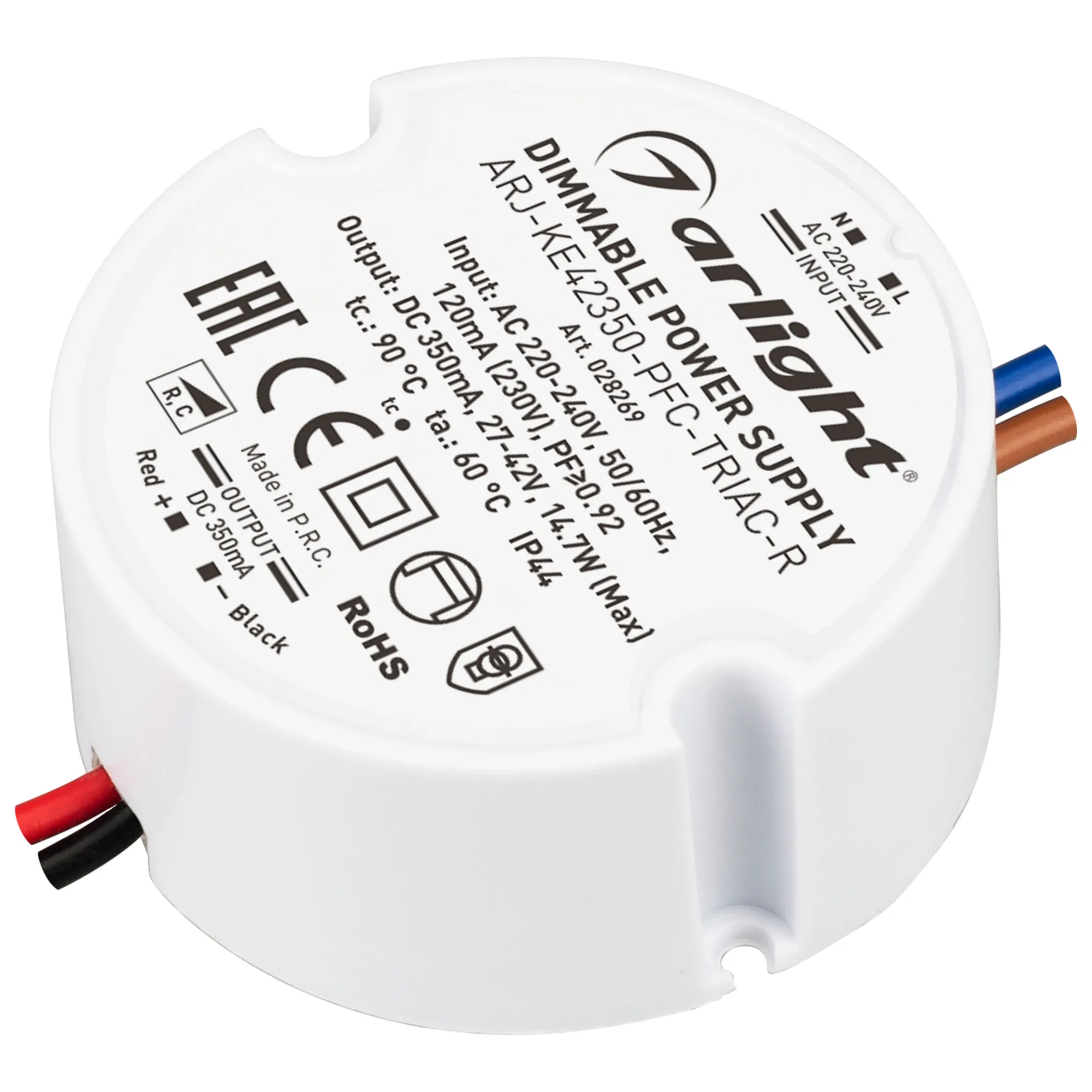 Блок питания для светильника Arlight ARJ-KE42350-PFC-TRIAC-R 15W 350mA / 028269