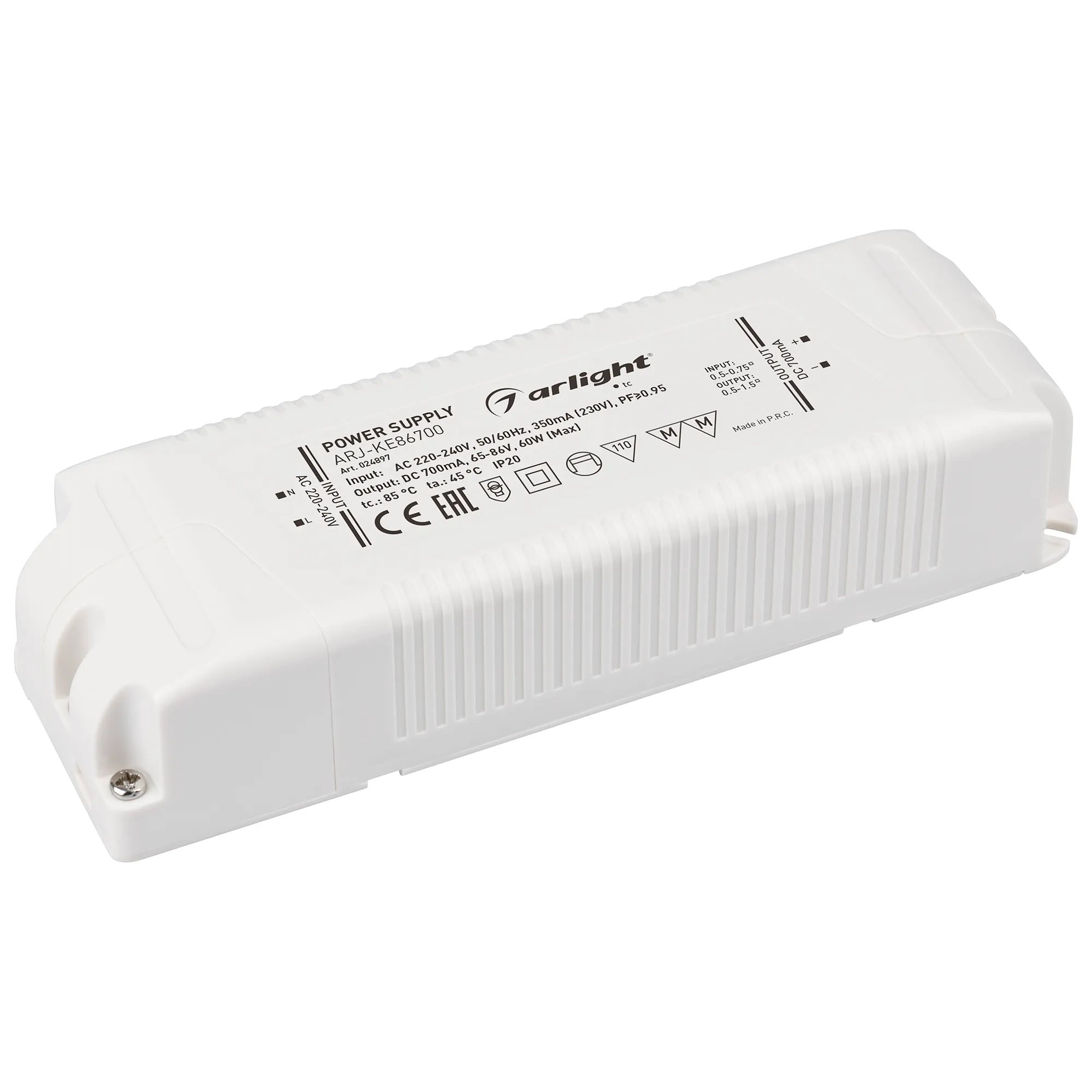 Блок питания для светильника Arlight ARJ-KE86700 60W 700mA PFC / 024897