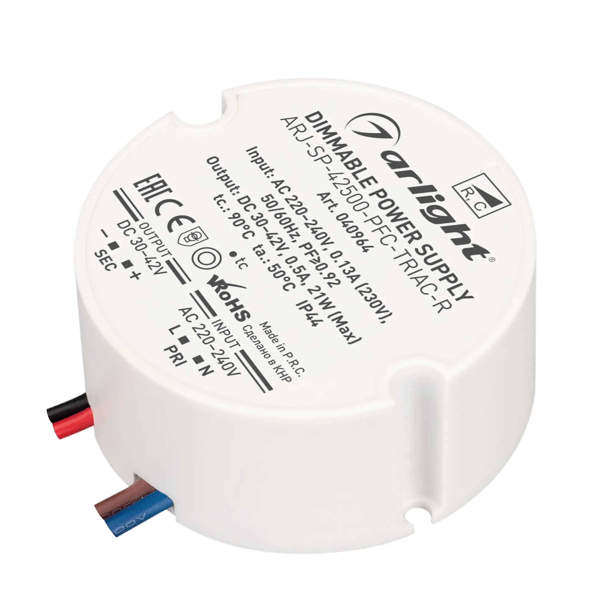 Блок питания для светильника Arlight ARJ-SP-42500-PFC-TRIAC-R 21W 30-42V 500mA / 040964