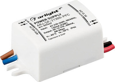 Блок питания для светильника Arlight ARJ-SP-21300-PFC 6W 12-21V 300mA / 037437 -