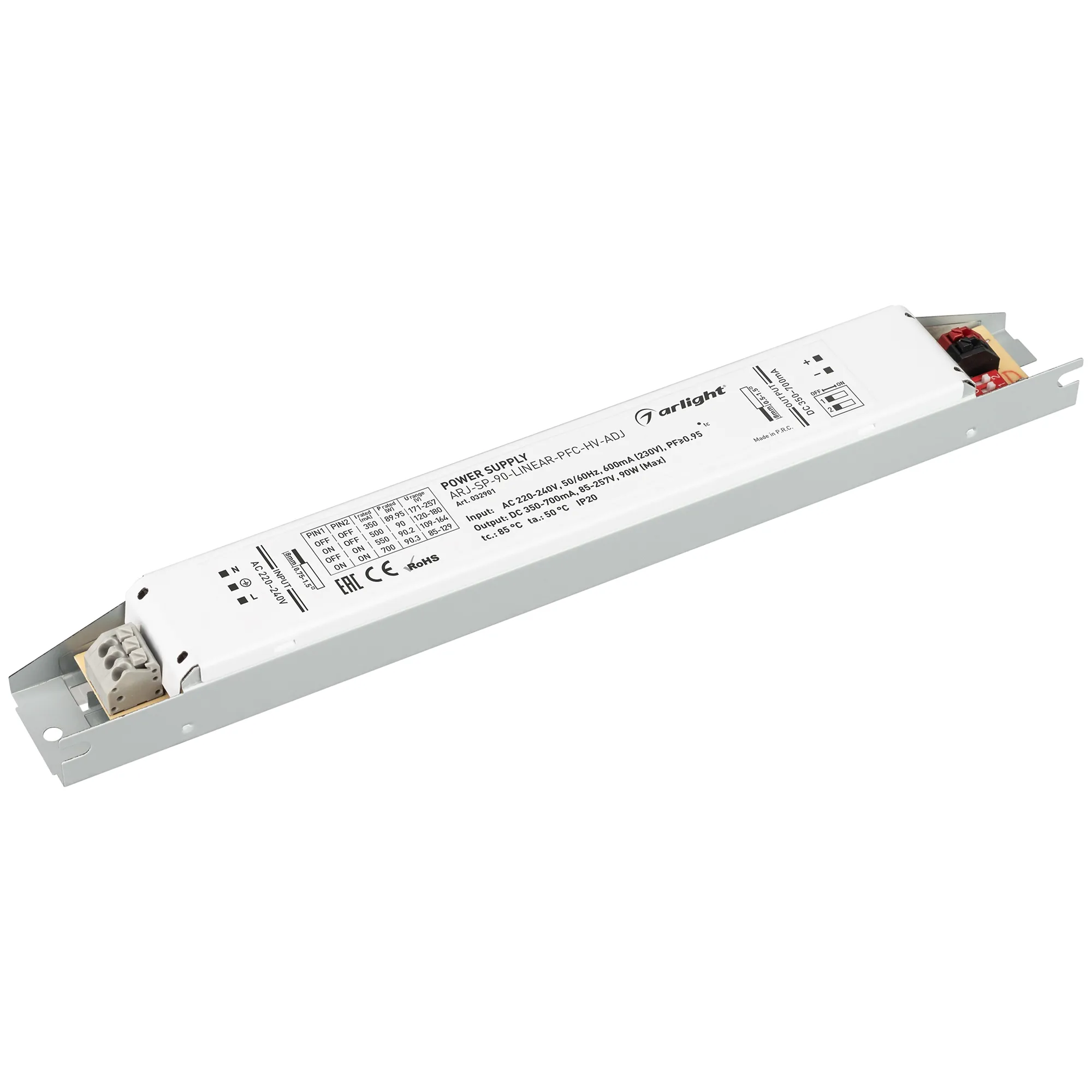 Блок питания для светильника Arlight ARJ-SP-90-LINEAR-PFC-HV-ADJ 90W 350-700mA / 032901