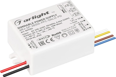 Блок питания для светильника Arlight ARJ-SP-28350-PFC-DALI2-PD 10W 3-28V 350mA / 047354 - 