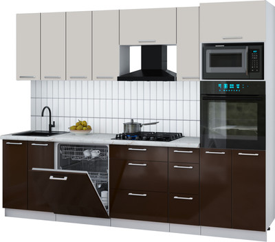 

Кухонный гарнитур, Мила Gloss 2.7-ПМ1