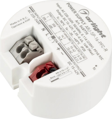 Блок питания для светильника Arlight ARJ-SP-16-PFC-R 16W 15-42V 0.35-0.4A / 048770 -