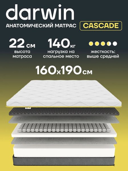 Купить Матрас Darwin Cascade 160x190 в Минске