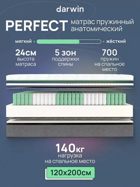 Купить Матрас Darwin Perfect 120x200 в Гродно