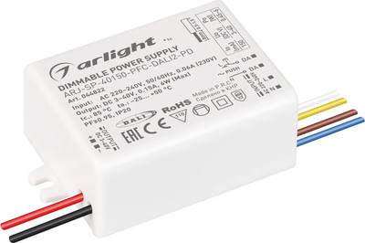 Блок питания для светильника Arlight ARJ-SP-40150-PFC-DALI2-PD 6W 3-40V 150mA / 044822 - 