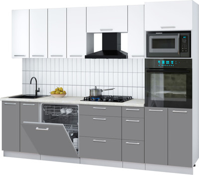 

Кухонный гарнитур, Мила Gloss 2.7-ПМ1