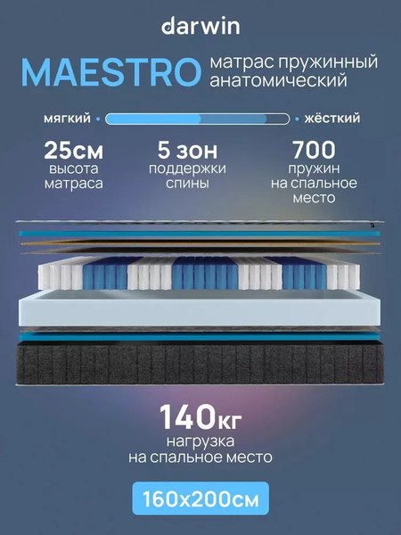 Купить Матрас Darwin Maestro 160x200 в Гродно