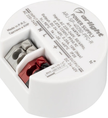 Блок питания для светильника Arlight ARJ-SP-40250-PFC-R 10W 24-40V 250mA / 048768 -