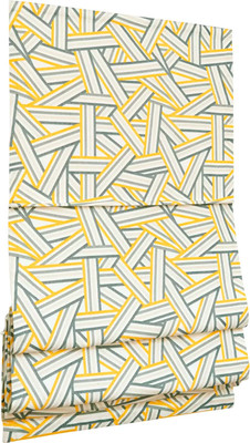 Римская штора Delfa Мини Digital Printed Sedef СШД-01М 562/002 (43x160, желтый/серый) -