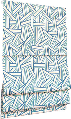 Римская штора Delfa Мини Digital Printed Sedef СШД-01М 562/012 (48x160, синий/бирюзовый) - 