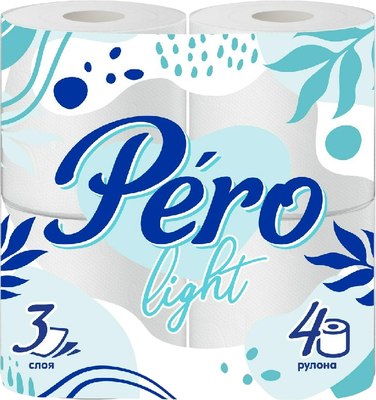 Туалетная бумага Pero Light 3 слоя (4рул) - 