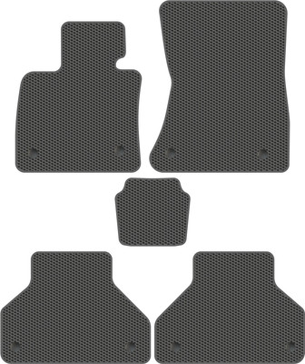 Комплект ковриков для авто Alicosta 1522_1_сер для BMW X6 I SUV/гибрид/E71 2008-2014 (EVA соты, серый) - 
