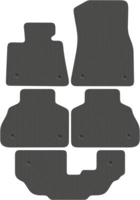 Комплект ковриков для авто Alicosta 2239_1_сер для BMW X7 I SUV 7 мест/G07 2018-н.в. (EVA соты, серый) - 