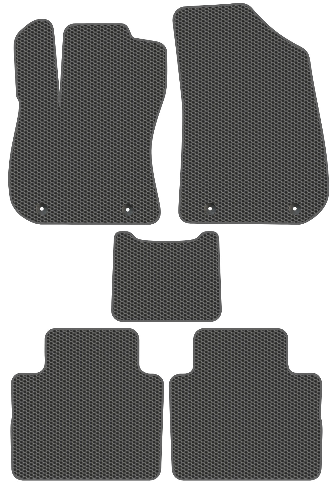 Комплект ковриков для авто Alicosta 2220_1_сер для Geely Preface FS11 I седан/FS11 2022 (EVA соты, серый) — фото 1
