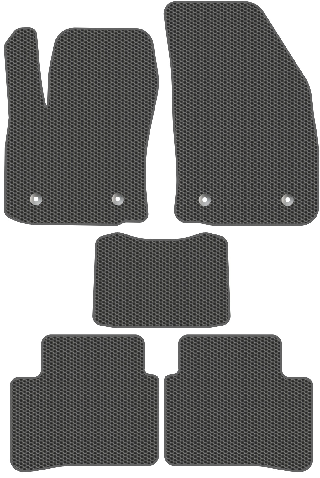 Комплект ковриков для авто Alicosta 1491_1_сер для Geely Tugella FY11 I SUV/HPBA4 2019-н.в. (EVA соты, серый) — фото 1