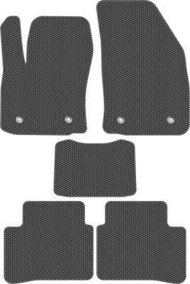 Комплект ковриков для авто Alicosta 1491_1_сер для Geely Tugella FY11 I SUV/HPBA4 2019-н.в. (EVA соты, серый) - 