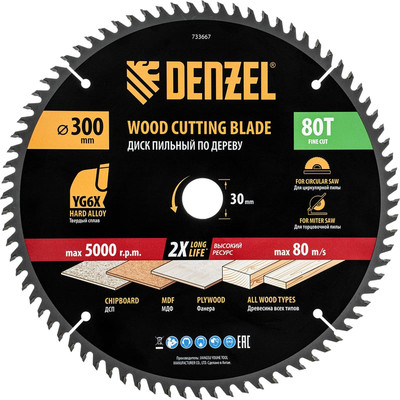Пильный диск Denzel 733667 -