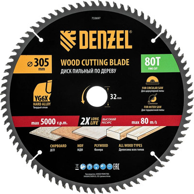 Пильный диск Denzel 733697 -